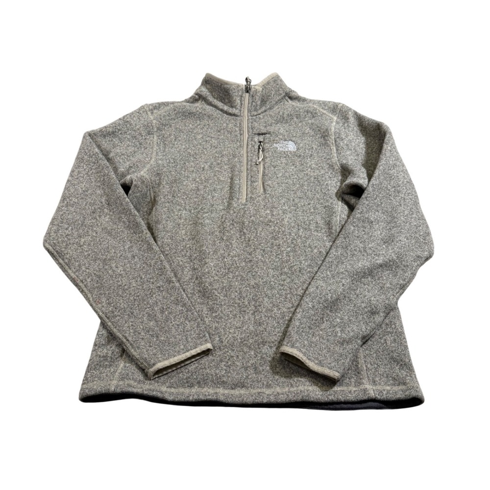 The North Face Gordon Lyons 1/4 Zip Fleece‎ L Gray Beige Gorpcore Sweater Winter
